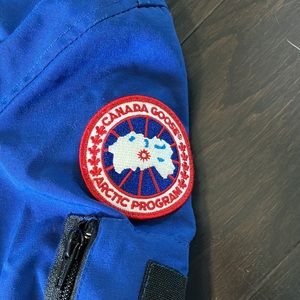Canada Goose Royal Blue Jacket w Fur Detachable Hoodie XS